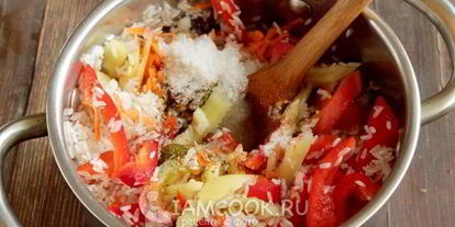 Шаг 5: лечо с рисом