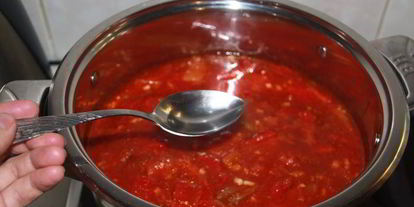 Шаг 11: лечо с виноградным соком