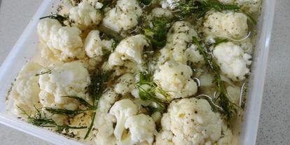 Шаг 3: быстромаринованной цветной капусты в микроволновке