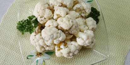 Шаг 6: быстромаринованной цветной капусты в микроволновке