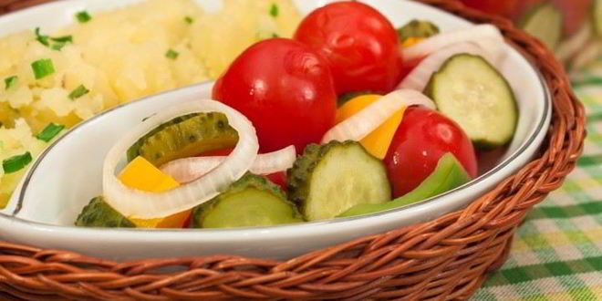 Рецепт Черри, огурцы, болгарский перец маринованные по-быстрому