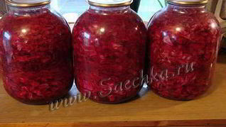Рецепт Капусты, маринованной со свеклой