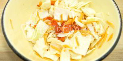 Шаг 4: маринованной капусты провансаль