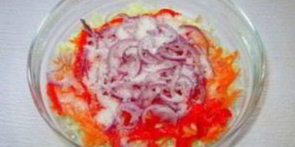 Шаг 4: маринованной капусты с красным перцем