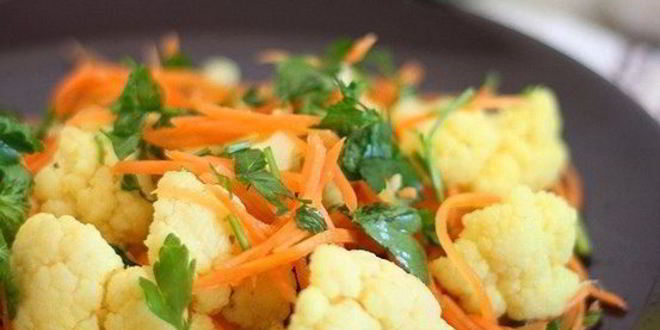 Рецепт маринованной цветной капусты по-корейски