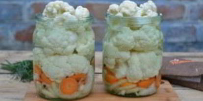 Шаг 6: маринованной цветной капусты с овощами