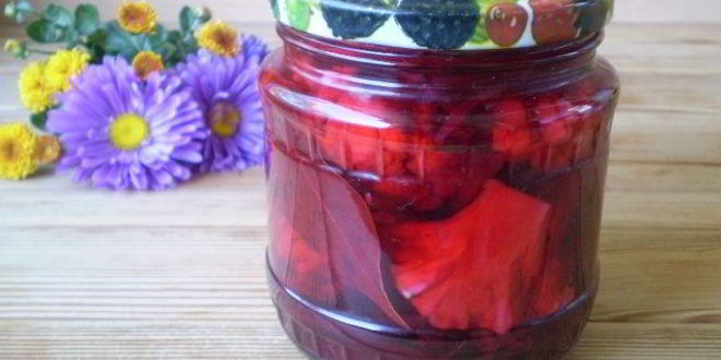 Рецепт маринованной цветной капусты со свеклой