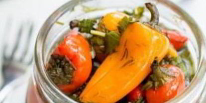 Шаг 3: маринованного болгарского перца с чесноком