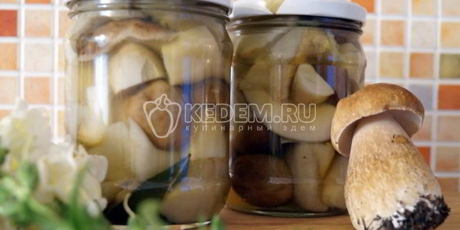Рецепт Маринованных белых грибов Закусочных