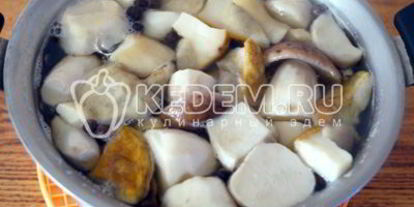 Шаг 6: маринованных белых грибов закусочных