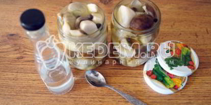 Шаг 7: маринованных белых грибов закусочных