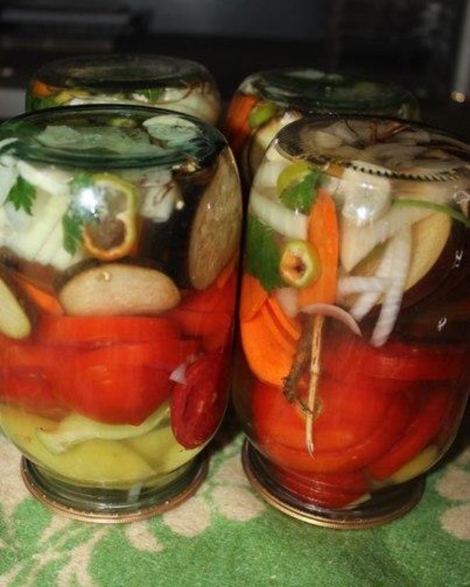 Рецепт маринованных овощей краски лета