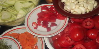 Шаг 3: маринованных овощей краски лета