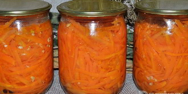 Рецепт Моркови с чесноком на зиму