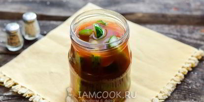 Шаг 7: огурцов с томатным соусом на зиму