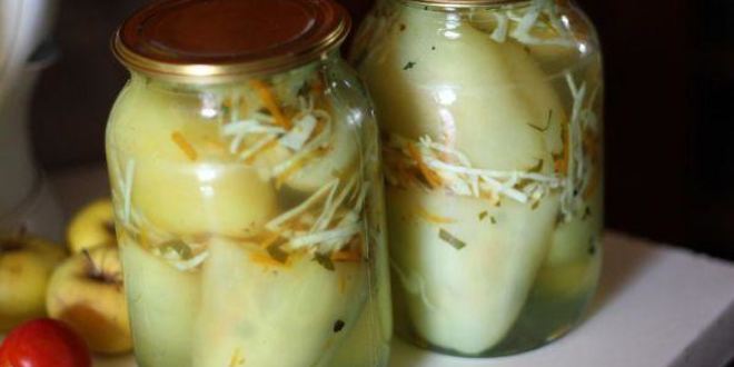 Рецепт Перца, фаршированного капустой на зиму