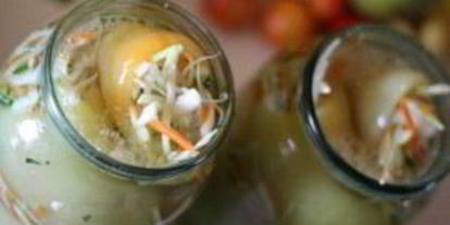 Шаг 3: перец, фаршированный капустой на зиму