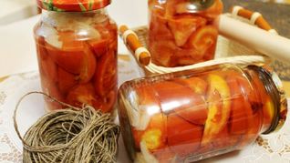 Рецепт Помидоров дольками в желе на зиму