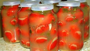 Рецепт Помидоров холодным способом с горчицей на зиму