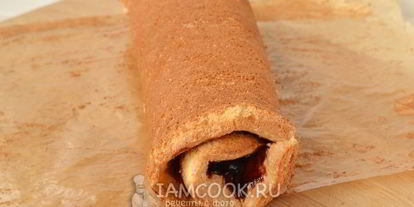 Шаг 10: бисквитного рулета с повидлом