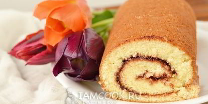 Шаг 11: бисквитного рулета с повидлом