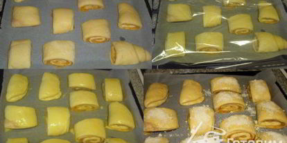 Шаг 8: дрожжевых рулетиков с яблочным повидлом