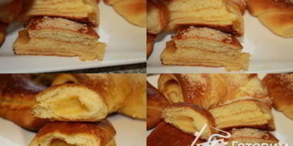 Шаг 10: дрожжевых рулетиков с яблочным повидлом