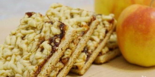 Рецепт полоски песочной с повидлом