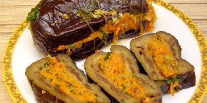 Рецепт синеньких с морковкой на зиму