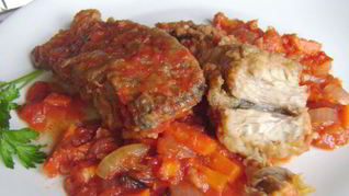 Рецепт Скумбрии на зиму с овощами, рыбный салат