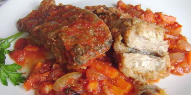 Рецепт скумбрии на зиму с овощами, рыбный салат