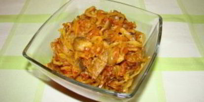 Шаг 3: кислой капусты с грибами