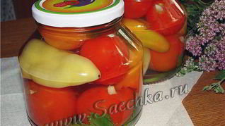 Рецепт Консервированных перец и помидоры