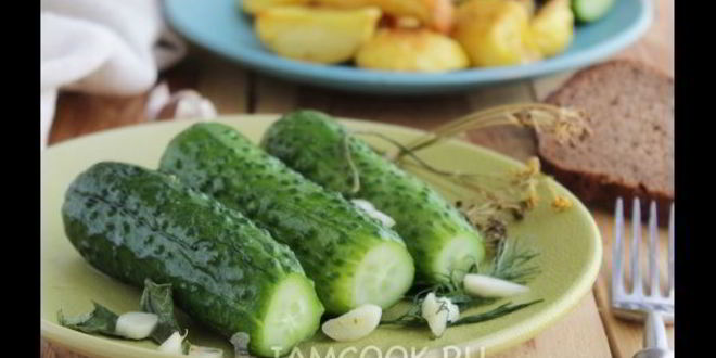 Рецепт малосольных огурцов за час