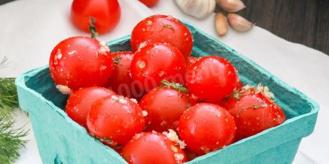 Рецепт малосольных помидоров в пакете