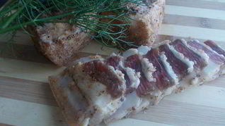 Рецепт Сала соленого со специями и чесноком