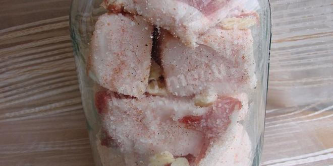 Рецепт Сала в банке для длительного хранения