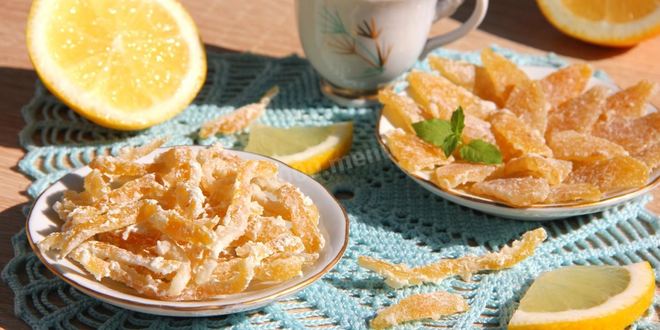 Рецепт цукатов из лимонной кожуры
