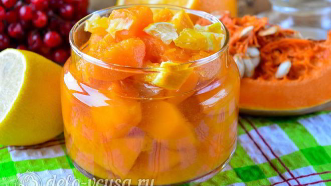 Рецепт Варенья из тыквы с апельсином и лимоном