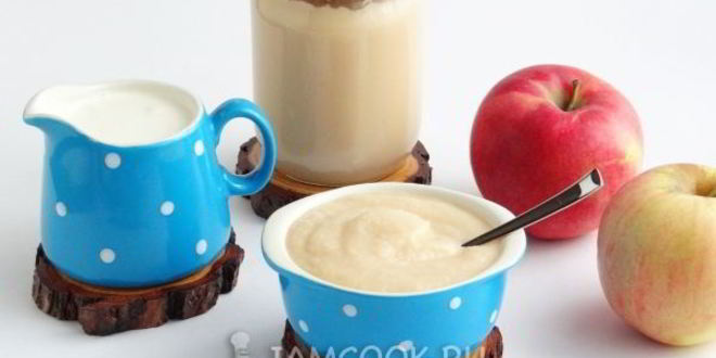 Рецепт яблочного пюре со сливками на зиму
