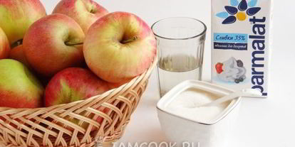 Шаг 1: яблочного пюре со сливками на зиму