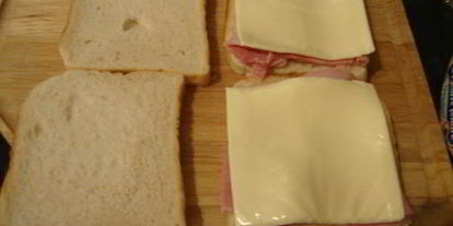 Шаг 2: бгорячих бутербродов с ветчиной крок-месье