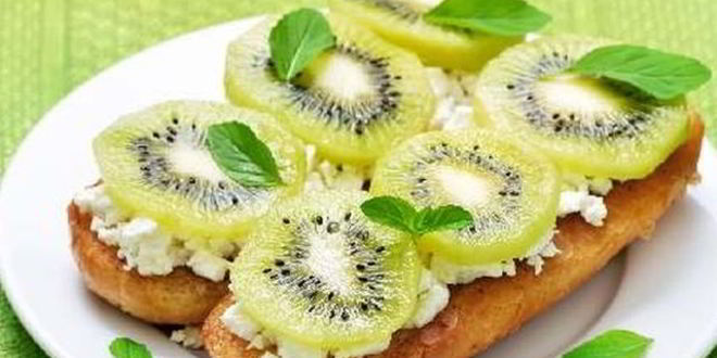 Рецепт брускетты с киви