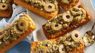 Рецепт Брускетты с оливковой пастой