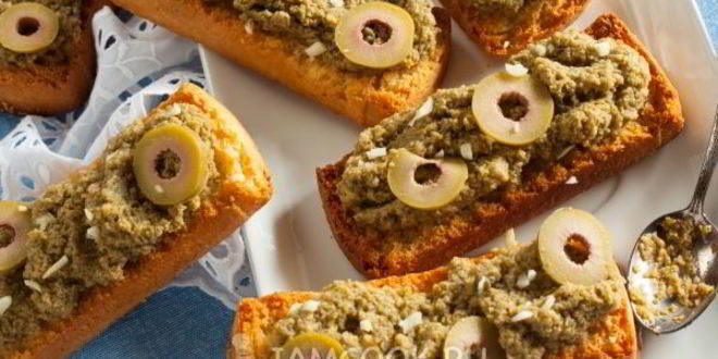 Рецепт брускетты с оливковой пастой