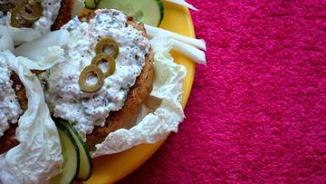 Рецепт Брускетты с творогом и красной рыбой