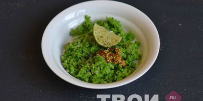 Шаг 6: брускетты с зеленым горошком