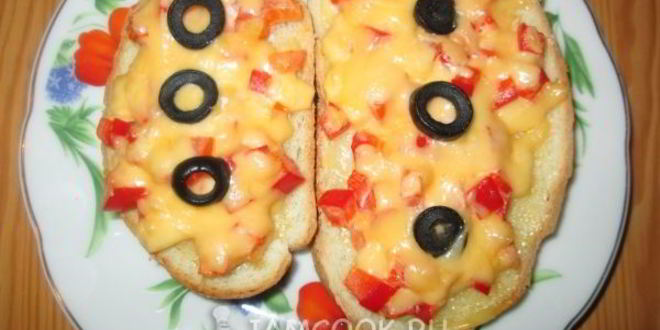 Рецепт горячего бутерброда брускетта