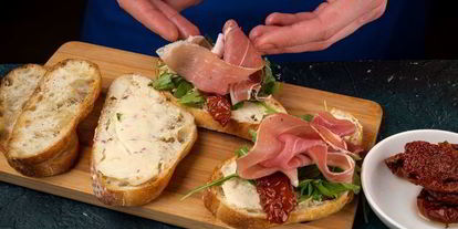 Шаг 5: итальянской брускетты с прошутто