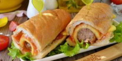 Шаг 9: бургера с фрикадельками